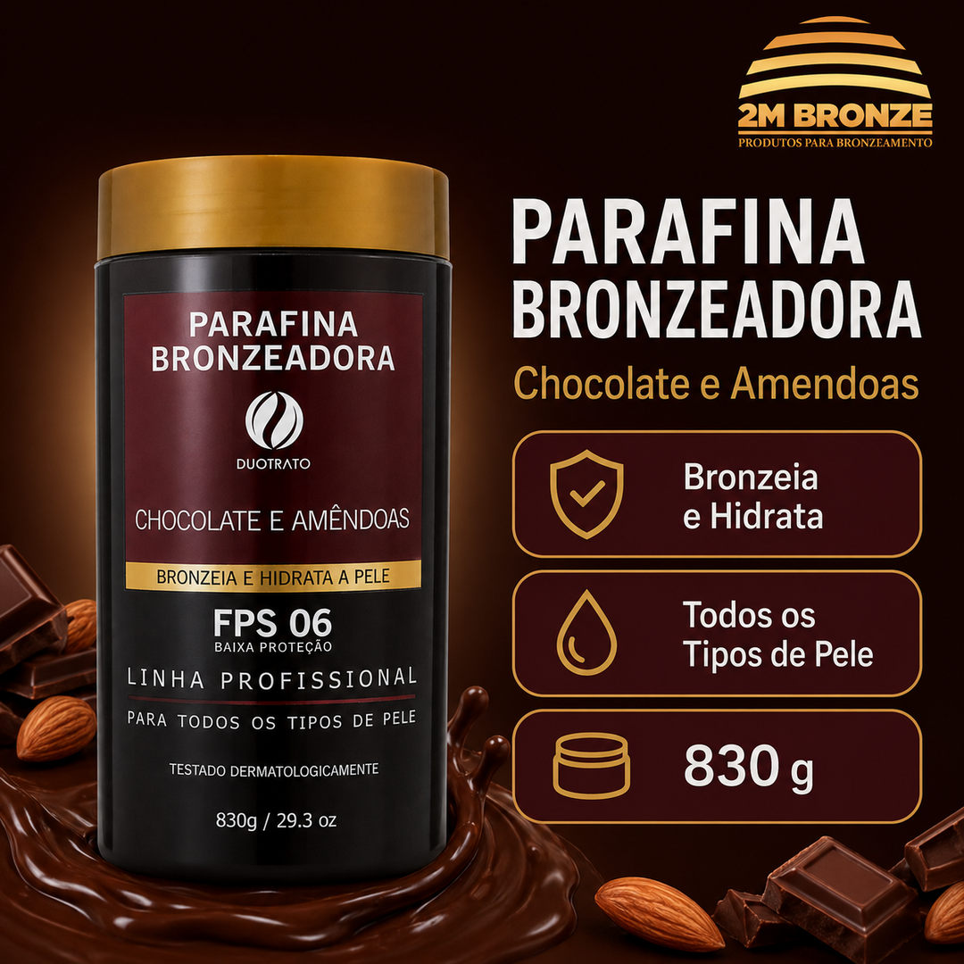 Duotrato Parafina Chocolate e Amêndoas 830g