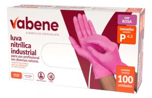 Caixa Luvas Nitrílica Rosa P