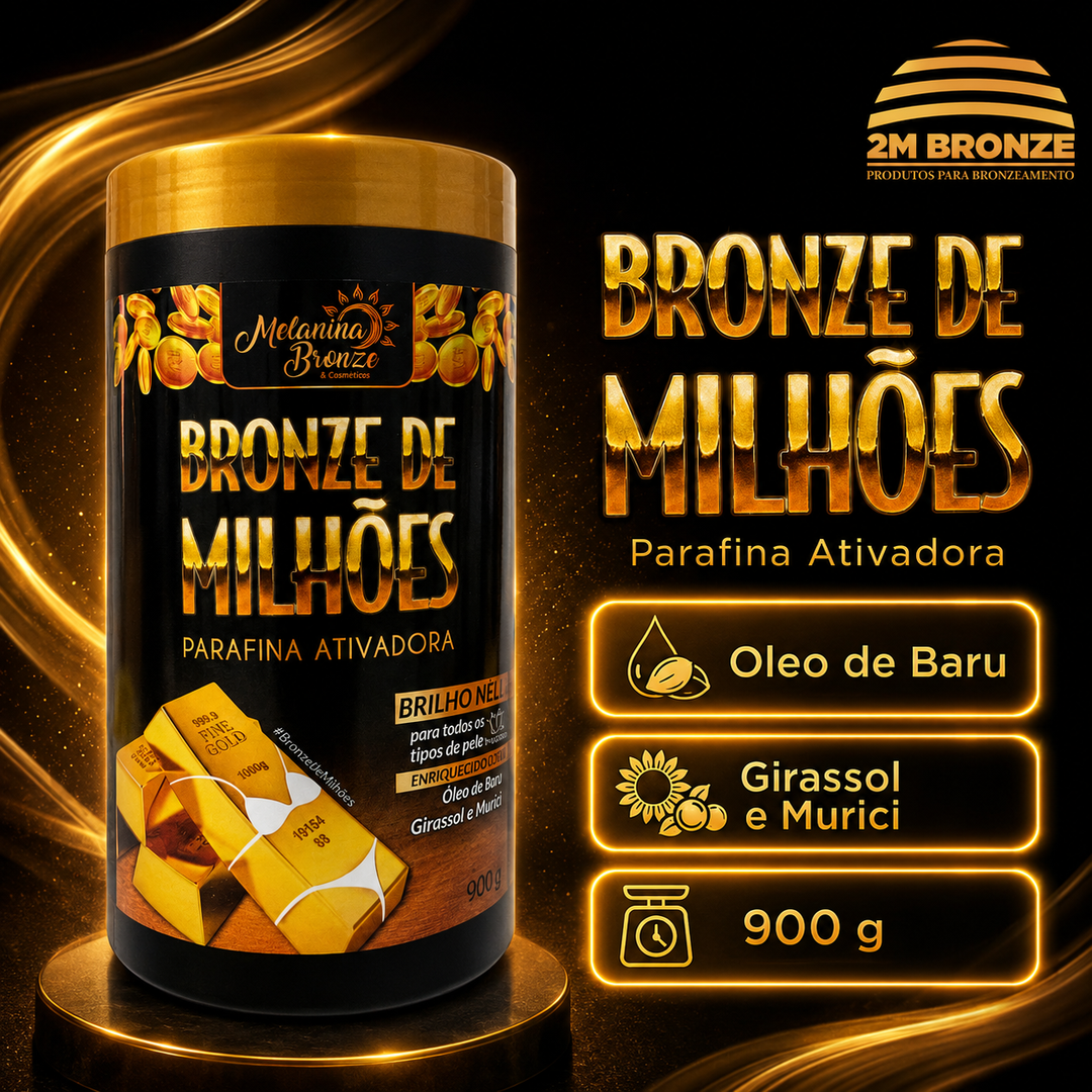 Melanina Bronze Parafina Bronze de Milhões 900g