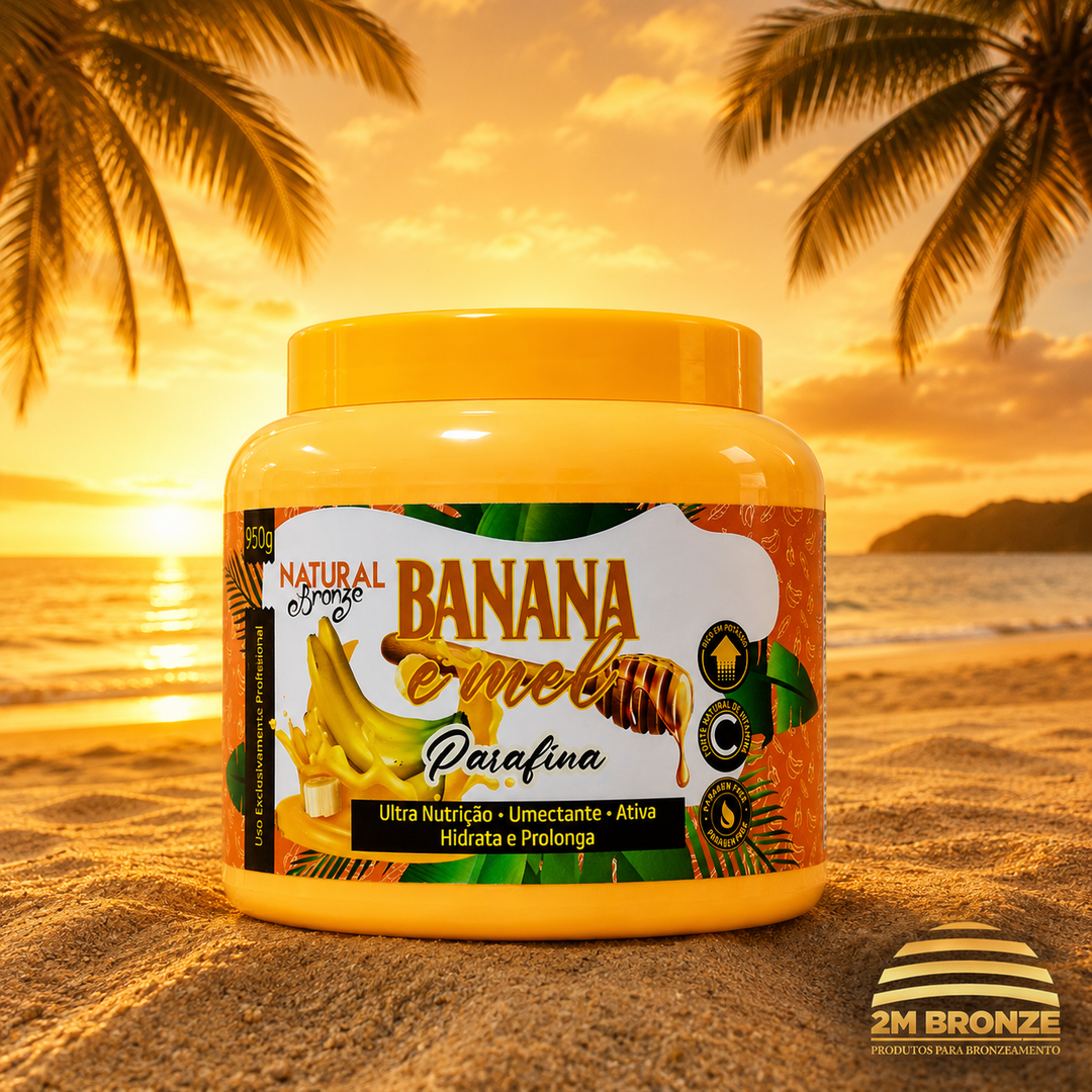 Natural Bronze Parafina Banana e Mel 950g