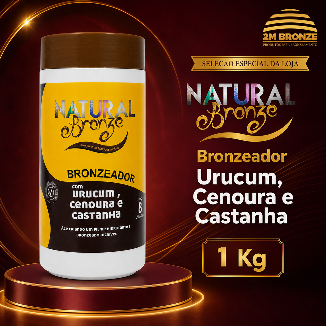 Natural Bronze Parafina Urucum Cenoura e Castanha 1kg
