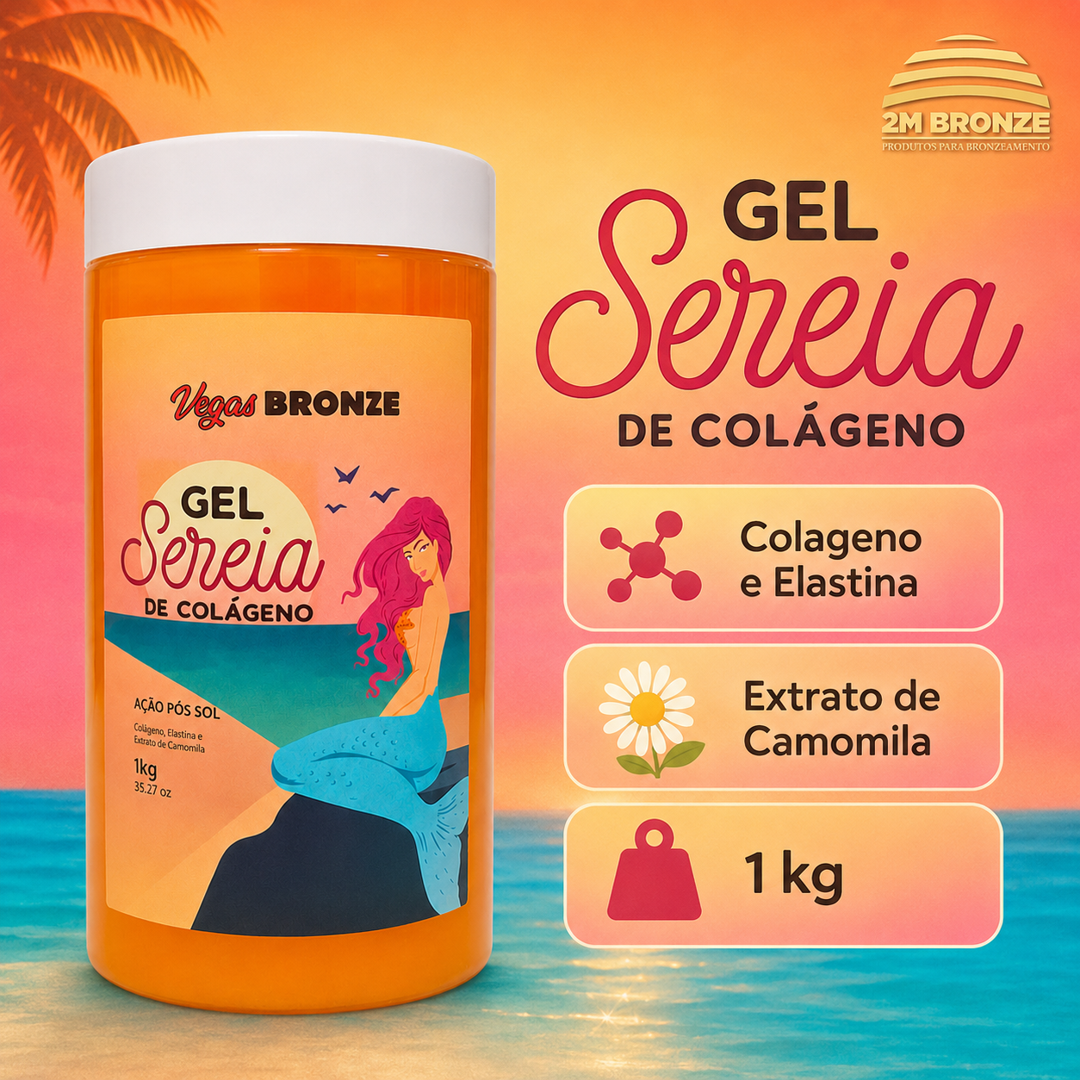 Vegas Bronze Gel Sereia de Colágeno 1kg
