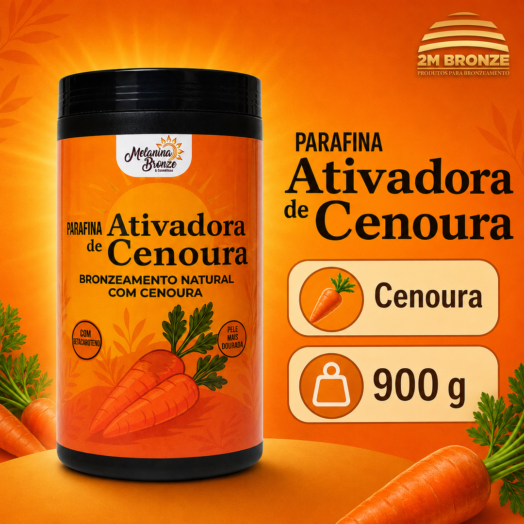 Melanina Bronze Parafina Cenoura 900g