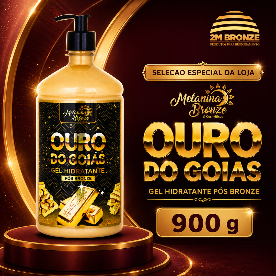 Melanina Bronze Gel Hidratante Ouro do Goiás 900g