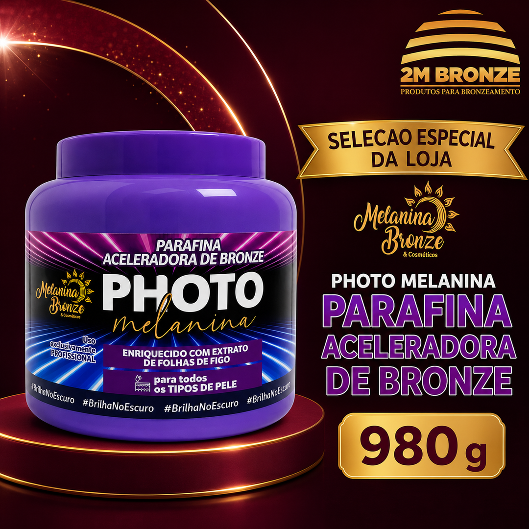 Melanina Bronze Parafina Ativadora Photo Melanina 980g