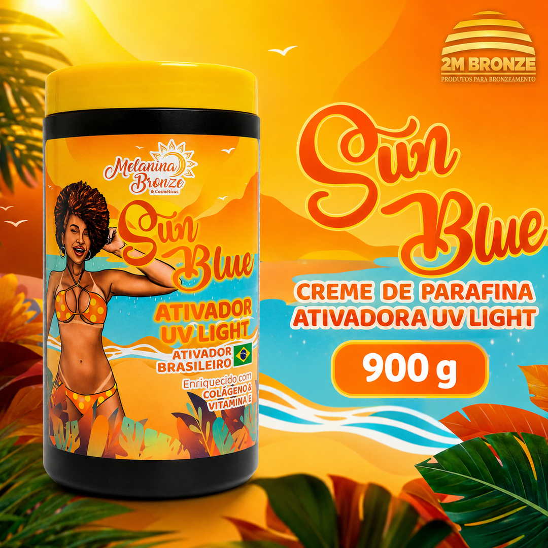 Melanina Bronze Parafina Uv Sun Blue 900g