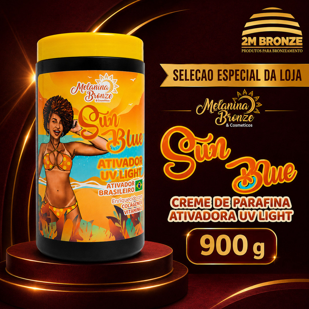 Melanina Bronze Parafina Uv Sun Blue 900g