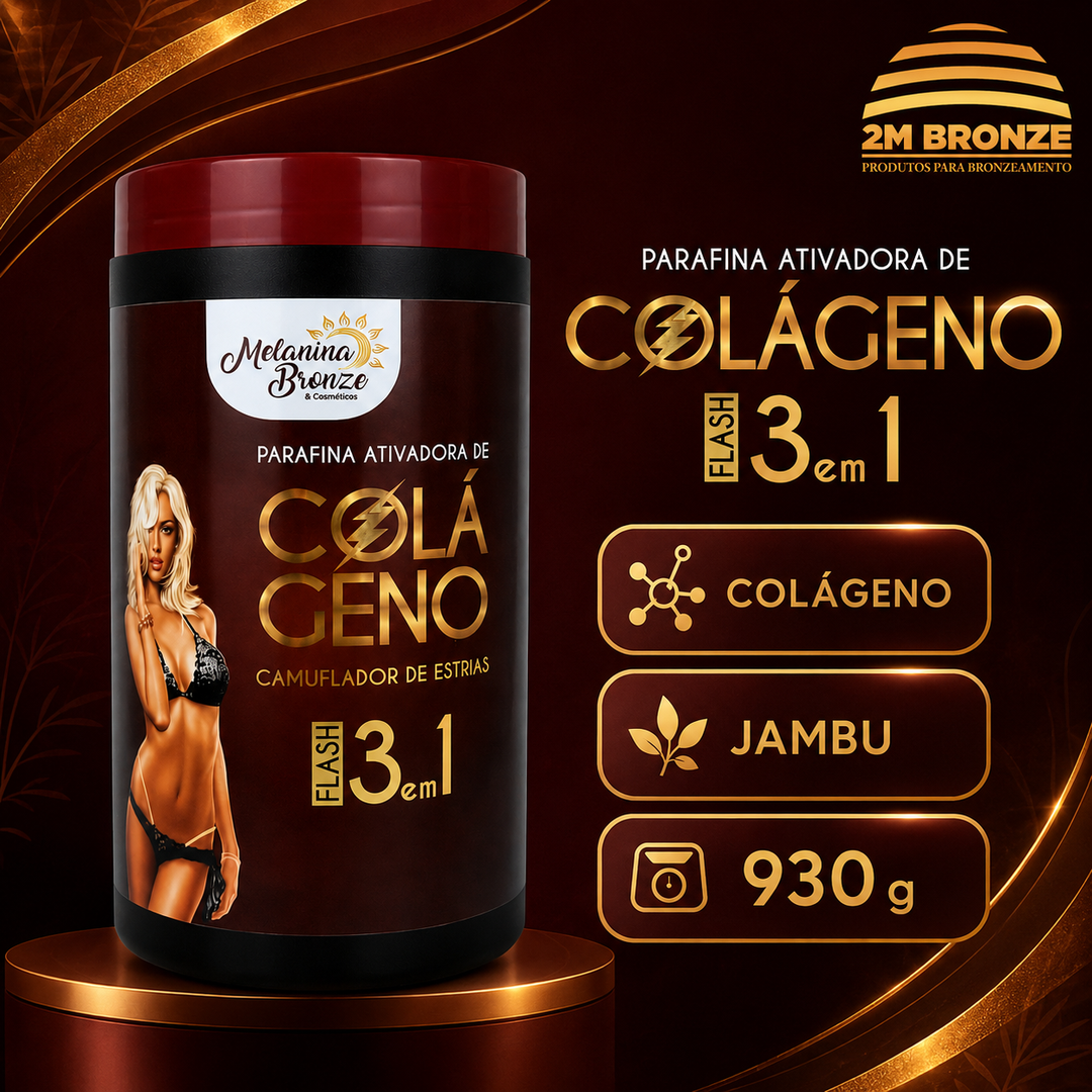 Melanina Bronze Parafina Colageno Flash 930g