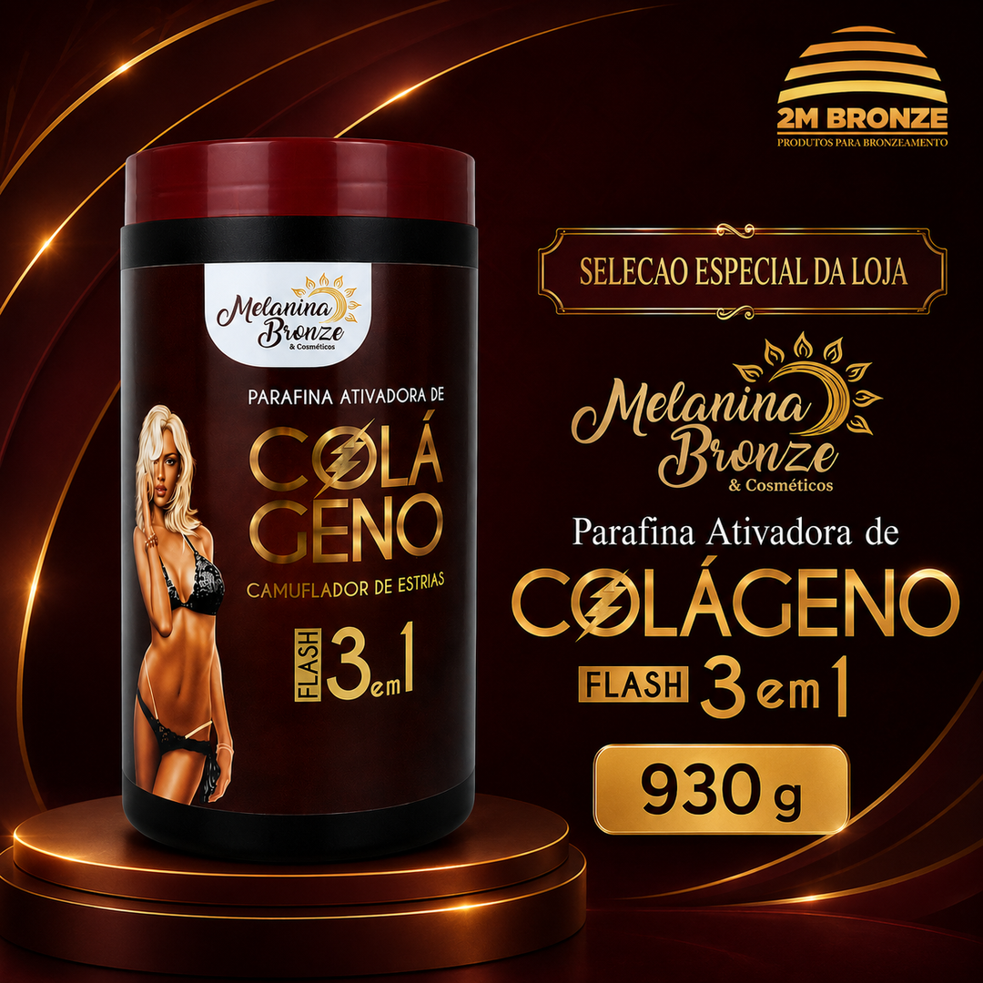 Melanina Bronze Parafina Colageno Flash 930g