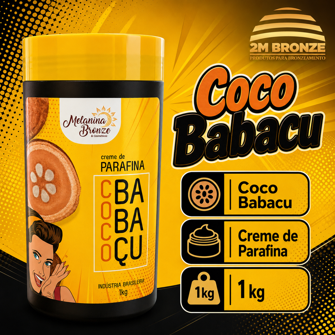 Melanina Bronze Parafina Coco Babaçu 1kg