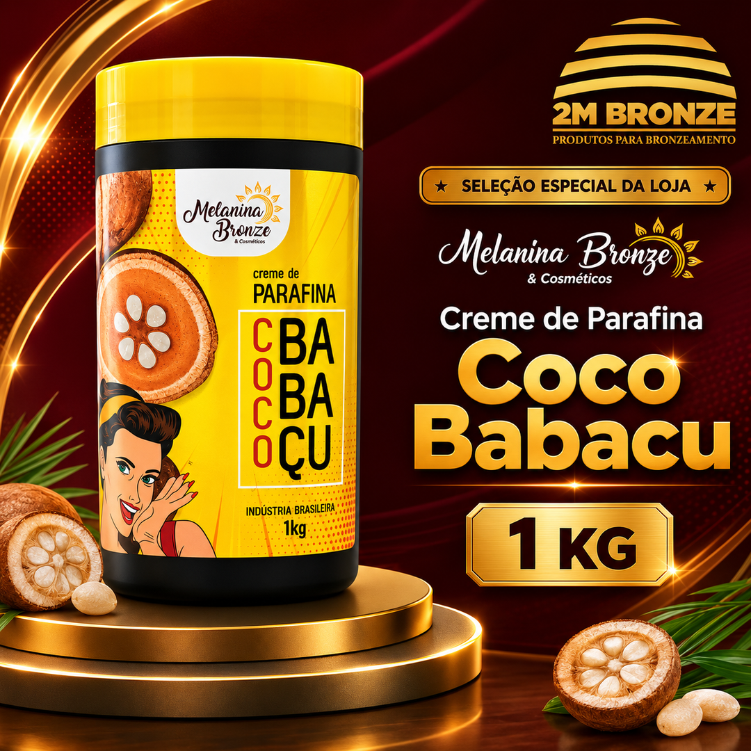 Melanina Bronze Parafina Coco Babaçu 1kg