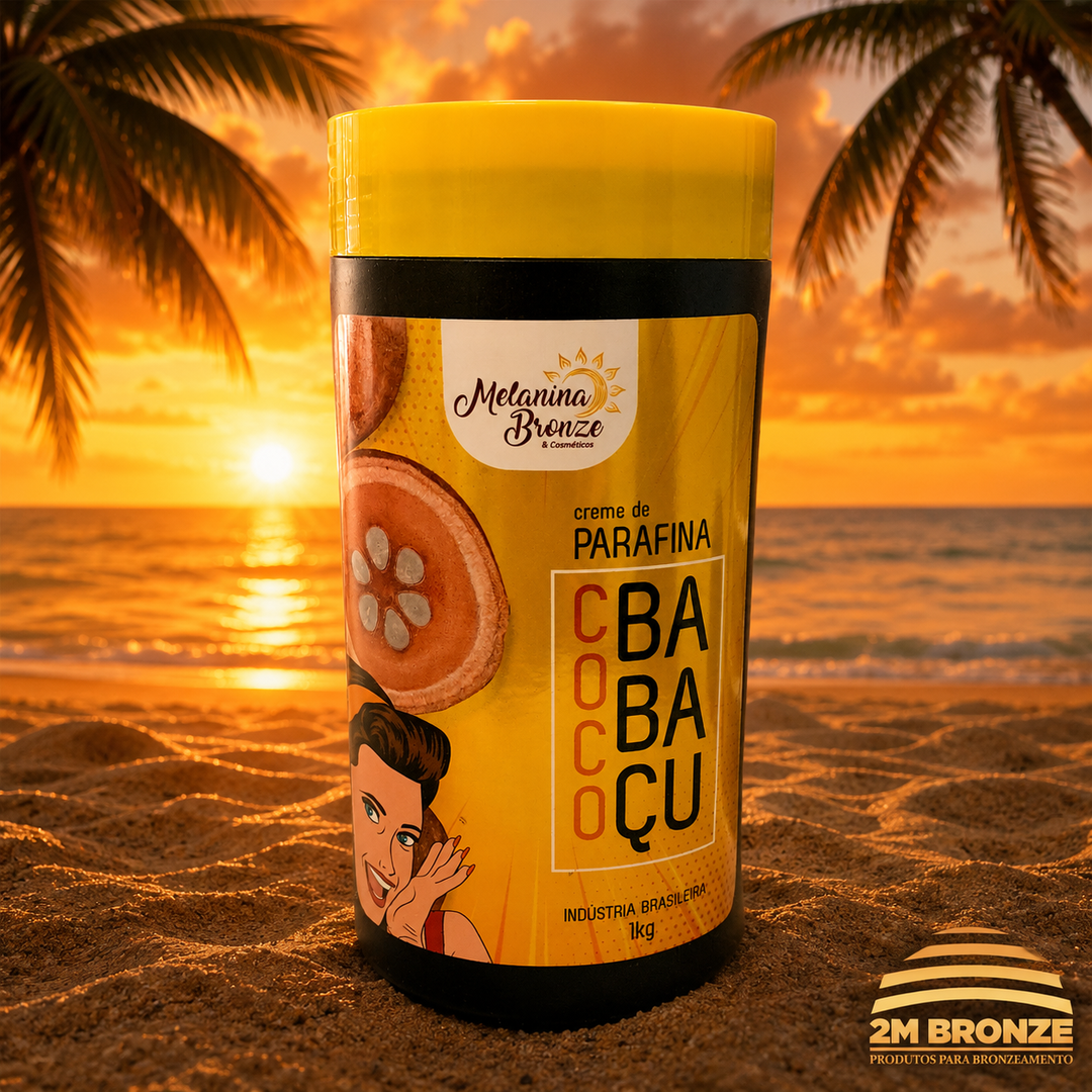Melanina Bronze Parafina Coco Babaçu 1kg